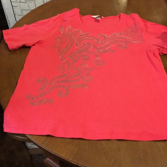 Christopher & Banks Tops - Christopher & Banks 1X coral T Shirt